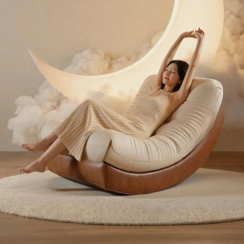 Oversize Rocking Chair Recliner Lounge Living Modern Chair Adults Single Cadeiras Para Sala De Estar Italian Furniture Luxury