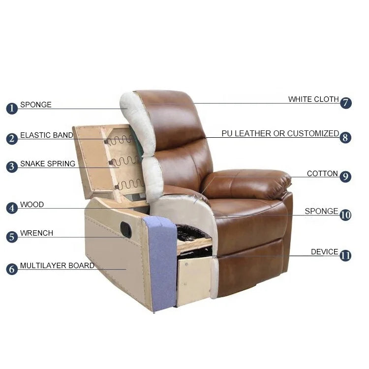 Newest Design Multifunctional Office Powered Massage Recliner Sofa Chair With Foot Rest
