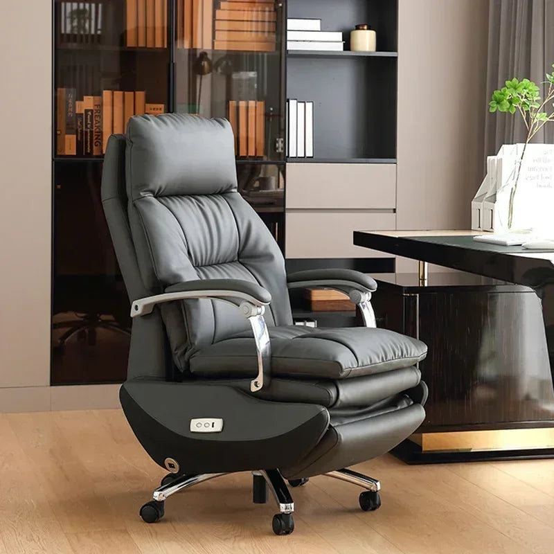 Practical Leather Executive Mobile Desk Chair Gaming Computer Ergonomic Office Chairs Reading