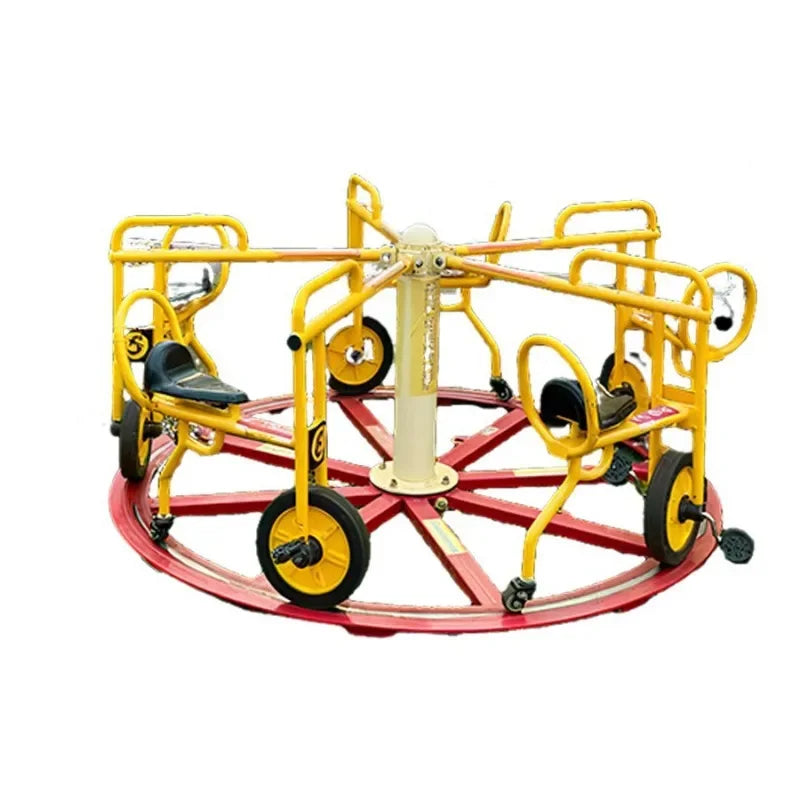 Six-person bicycle rotary pedal two-wheeler