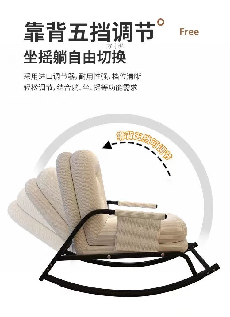 AOLIVIYA Casual Foldable Reclining Lounge Chair For Living Room Office Relaxation With Adjustable Back B369258