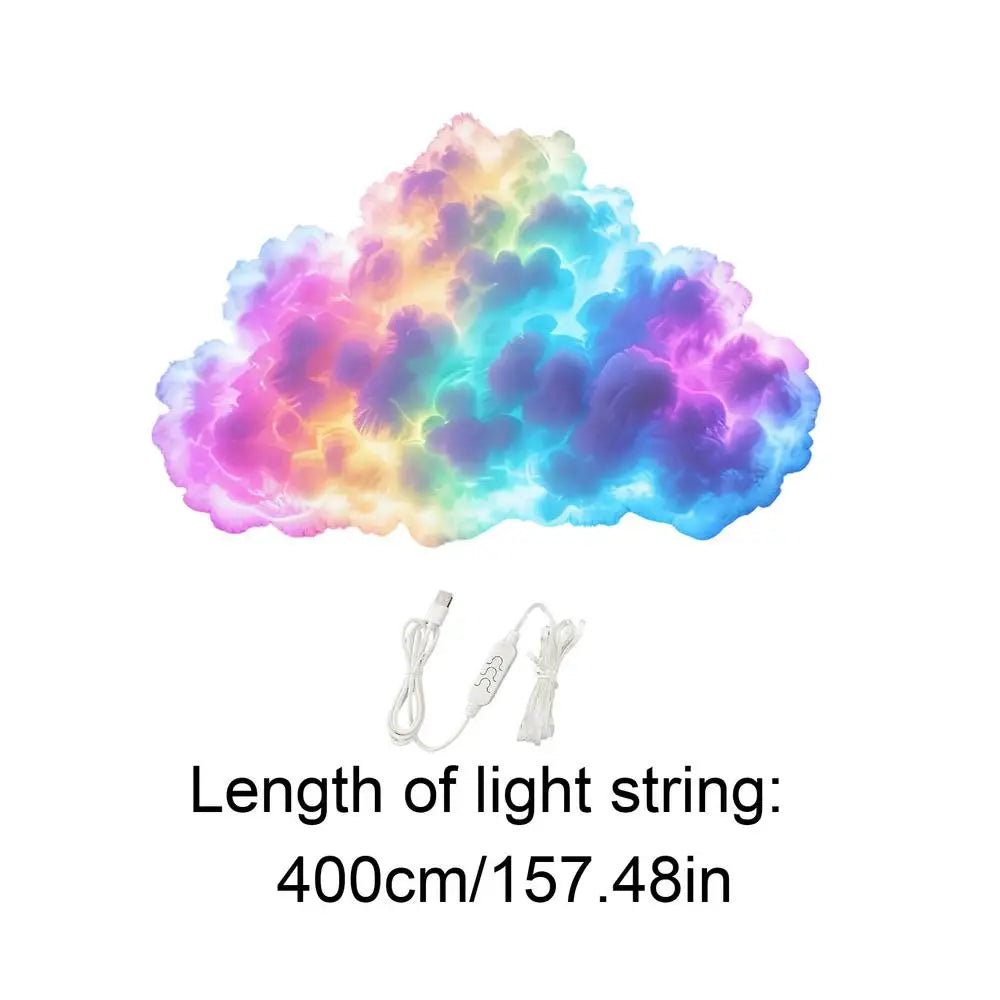 3D Thunder Cloud LED Light with Music - USB Powered Mood Lamp for Ceiling, Bedroom, Desk, Party, Festival & Photography Decor