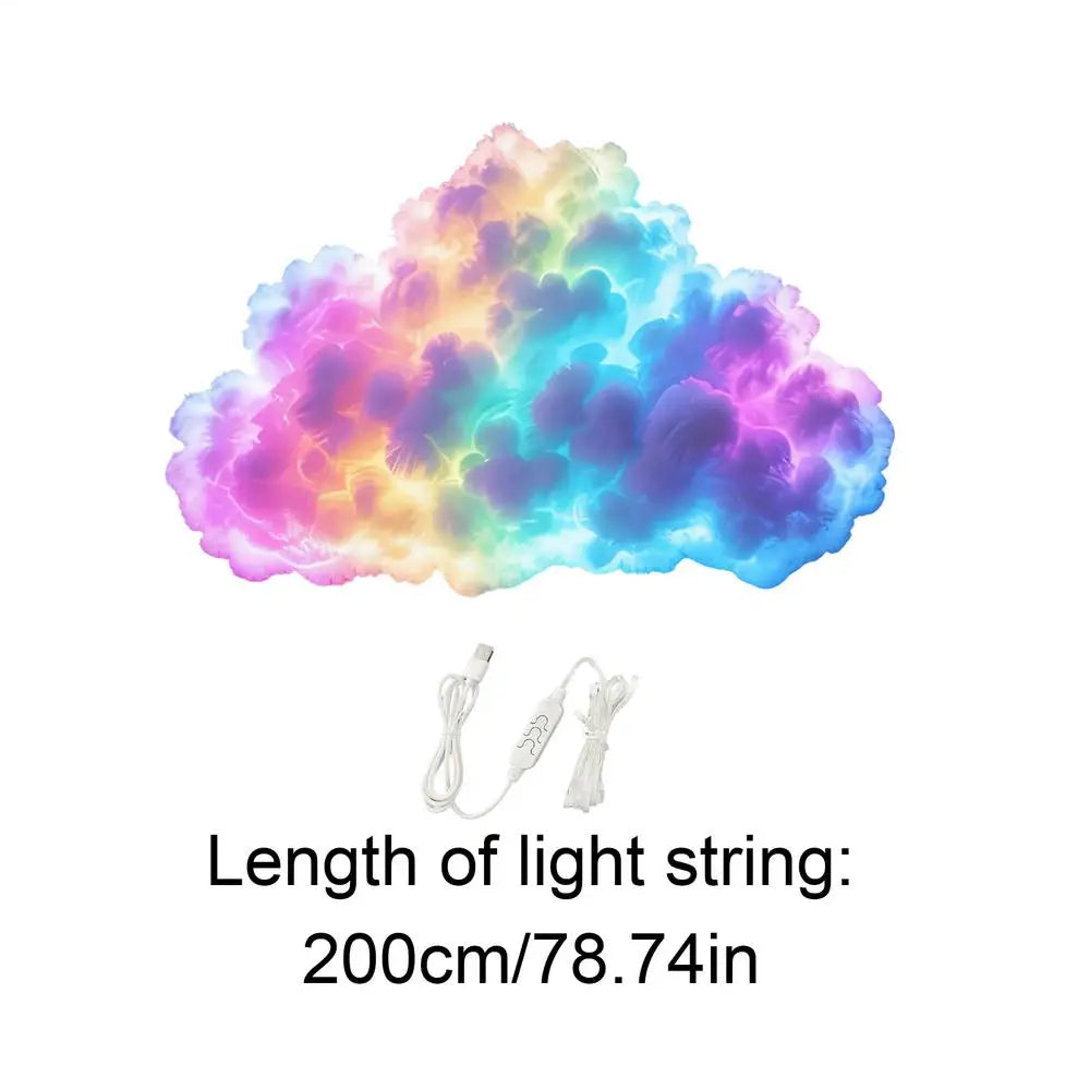 LED Clouds for Ceiling 3D USB Thundercloud Lamp Set Ambient Music Light for Desktop Ceiling Bedroom Living Room Office Party