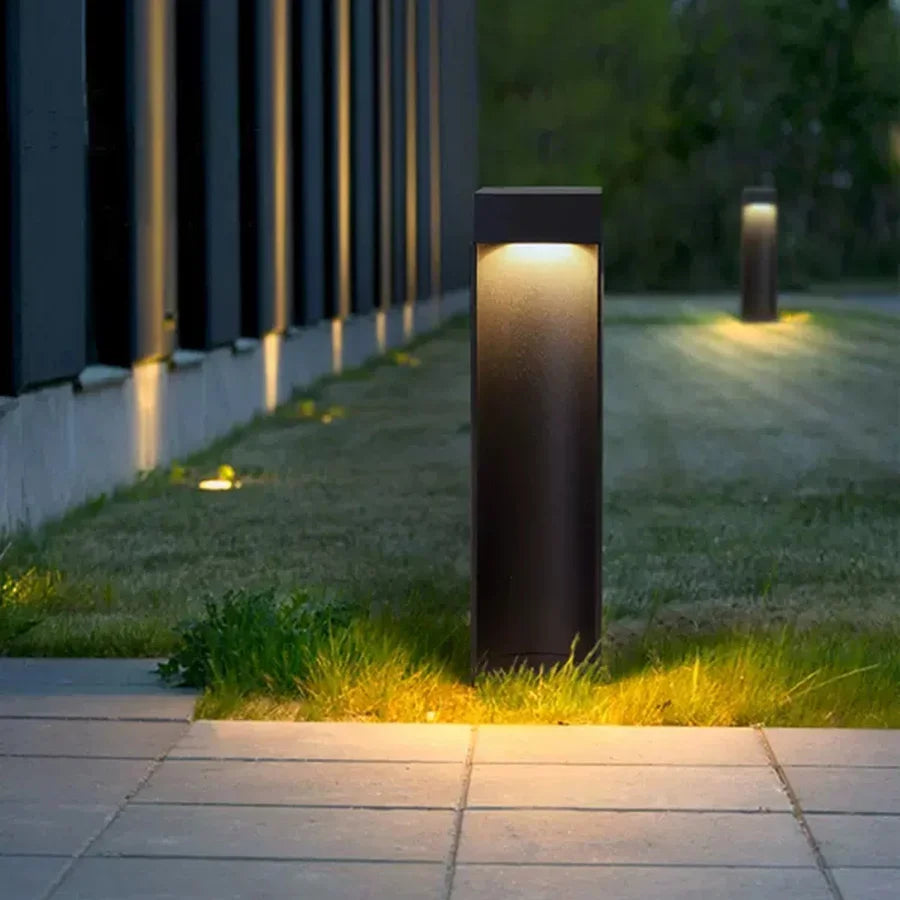 30/60/80CM Outdoor LED Landscape Bollard Light Waterproof Garden Pathway Light Villa Courtyard Floor Pillar Lawn Lamp