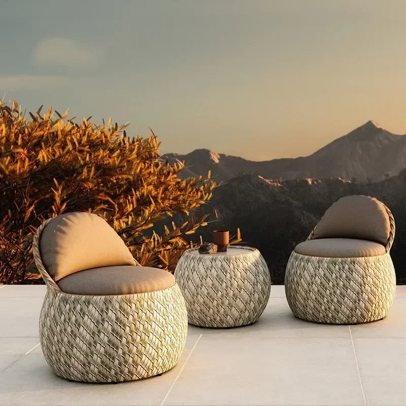 Creative Sofa Outdoor Rattan Creative Chair Outdoor Garden Hotel Courtyard Leisure Outdoor Balcony Small Furniture