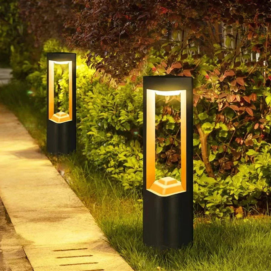 60/80CM Modern Outdoor Post Light Fixture LED Aluminum Outdoor Garden Column Lights IP54 Waterproof Bollard Lighting