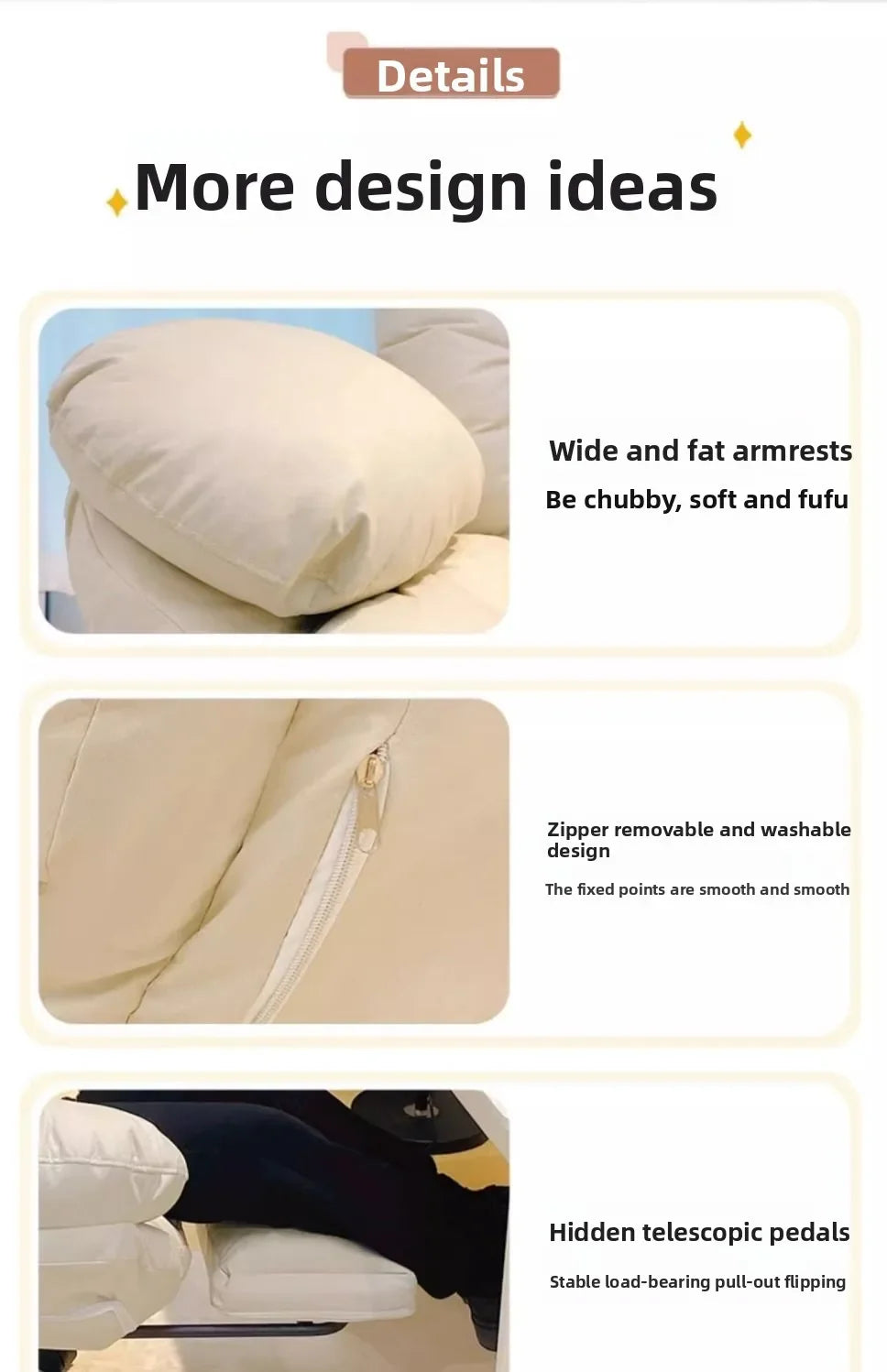 Living Room Restaurant Furniture Computer Chair Lazy Sofa Chair Home Comfortable Sedentary Study Backrest Bedroom Office Chair