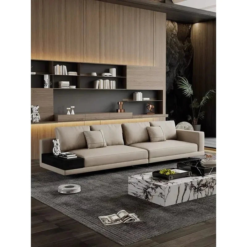 Luxury Design Sponge Filled L-Shape Sectional Sofa Set with Vacuum Packaging for Living Room Furniture