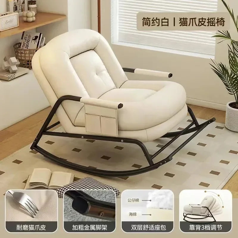 AOLIVIYA Casual Foldable Reclining Lounge Chair For Living Room Office Relaxation With Adjustable Back B369258