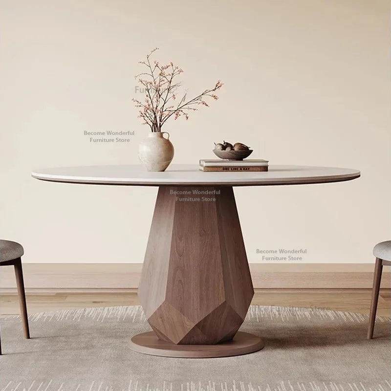 Vintage White Dining Tables Modern Simple Design Living Room Round Table Coffe Center Dining Room Furnitur Tavoli Da Pranzo FYDT