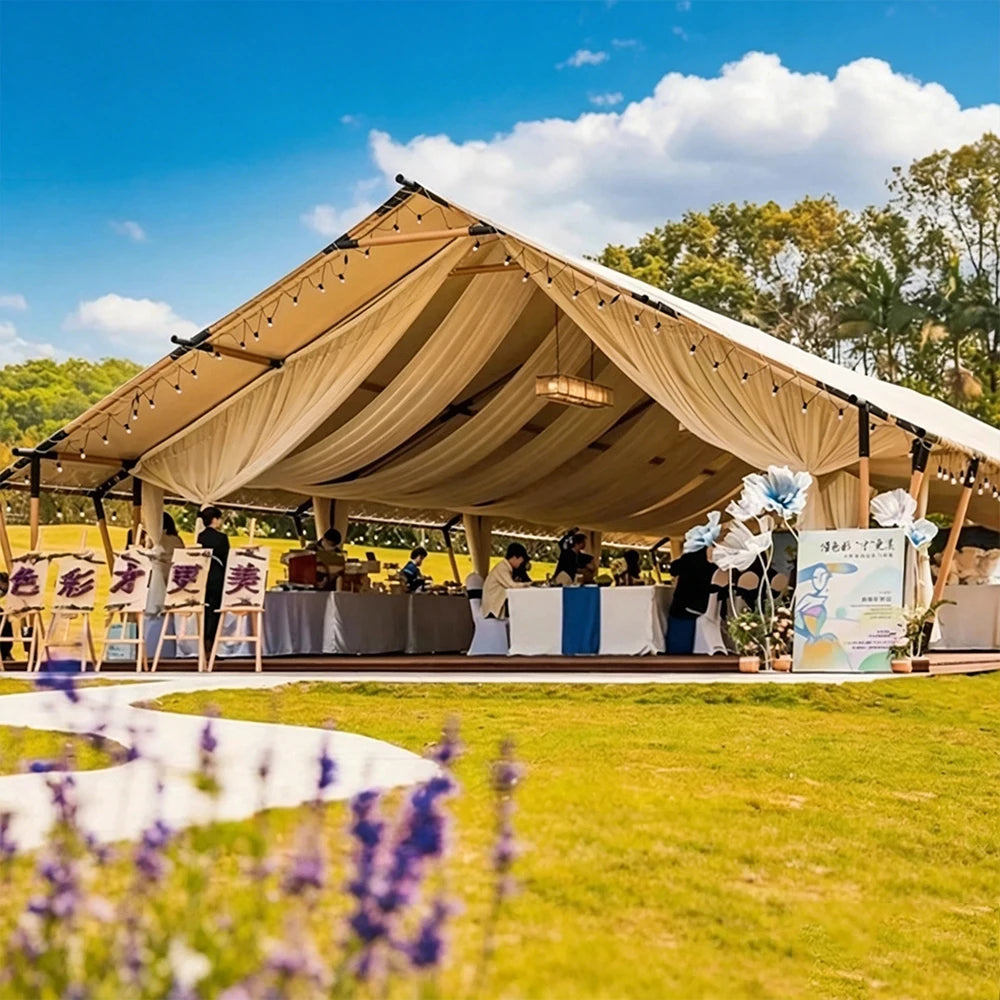 Luxury Wedding Event Tent Outdoor Marquee Aluminum Frame Party Banquet Exhibition Gardens Custom Commercial Pavilion Shelter OEM