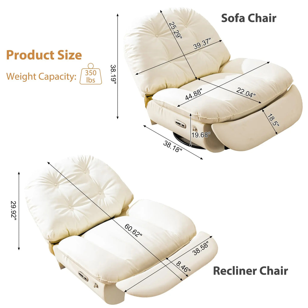 *Cheap Price White Multi-position Single Power Lift Recliner White Leather Comfortable Sofa Chair With Phone Holder