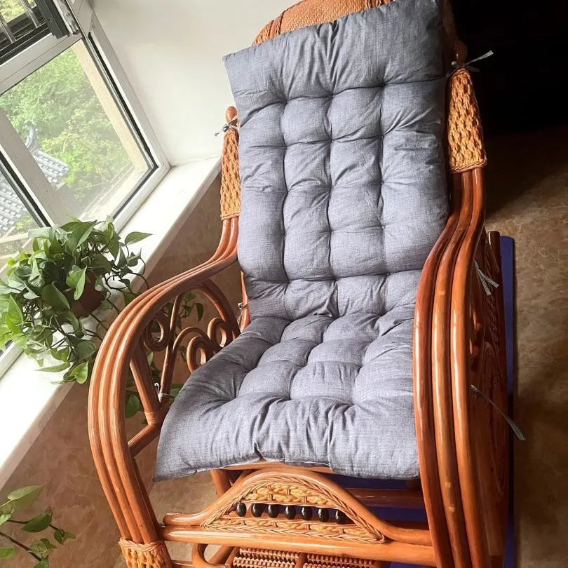 Leisure Lazy Rocking Chair Pastoral Rattan Natural Rattan Homestay Rocking Chair