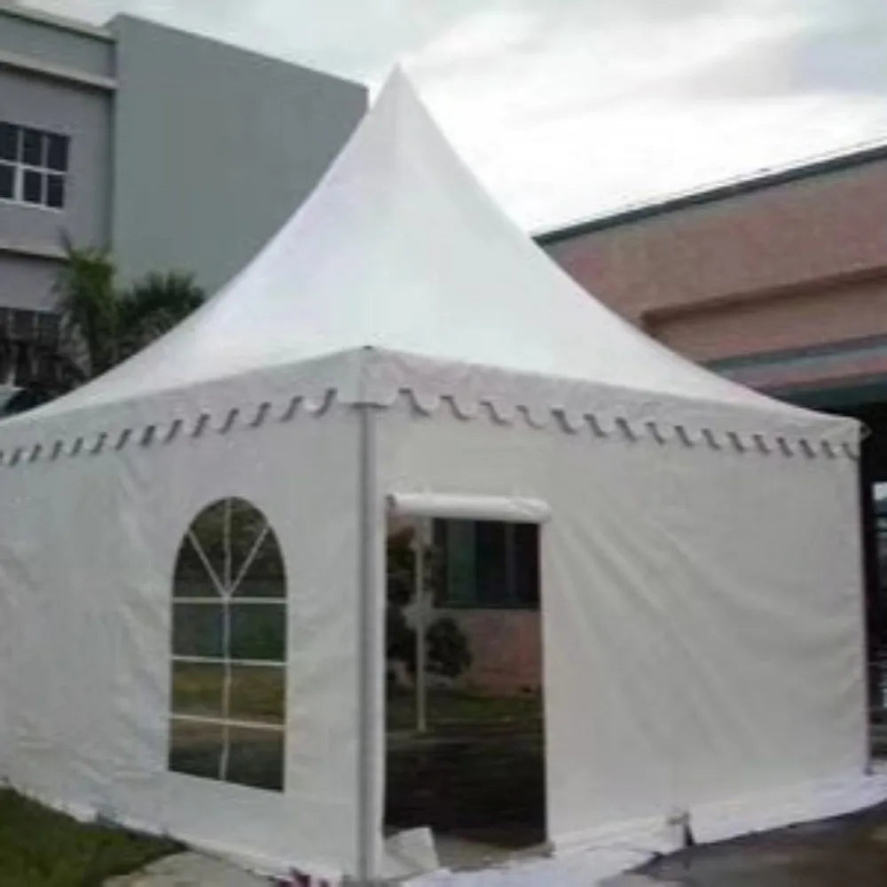 Portable Aluminum Pagoda Event Tent, Durable Outdoor Shelter for Trade Exhibition Booth, Vendor Market and Corporate Gathering