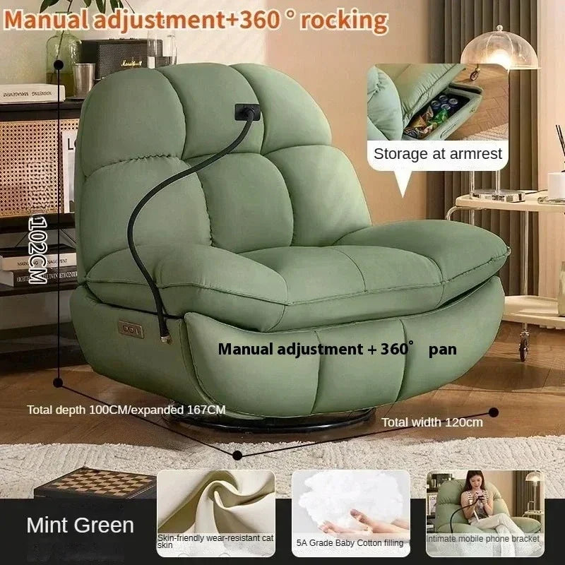 Lazy Sofa First-class Leisure Sofa Electric Intelligent Multifunctional Living Room Single Person Sofa Can Sleep and Lie Down