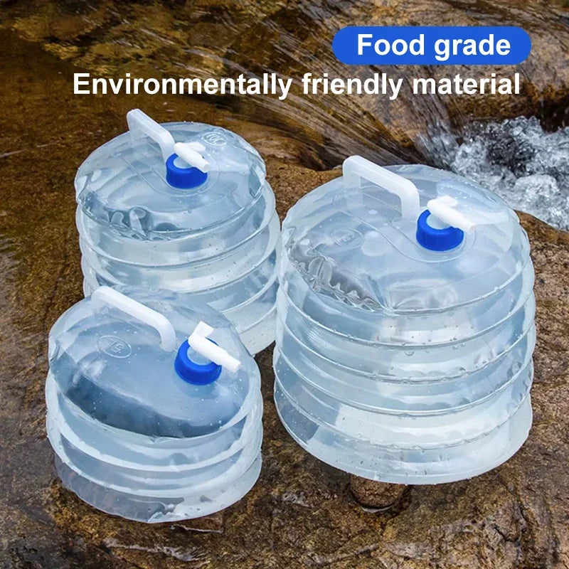5L/10L/15L Outdoor Camping Bottle Collapsible Foldable Water Container,Water Tank Bucket Water Dispenser Storage Pail Water Bag