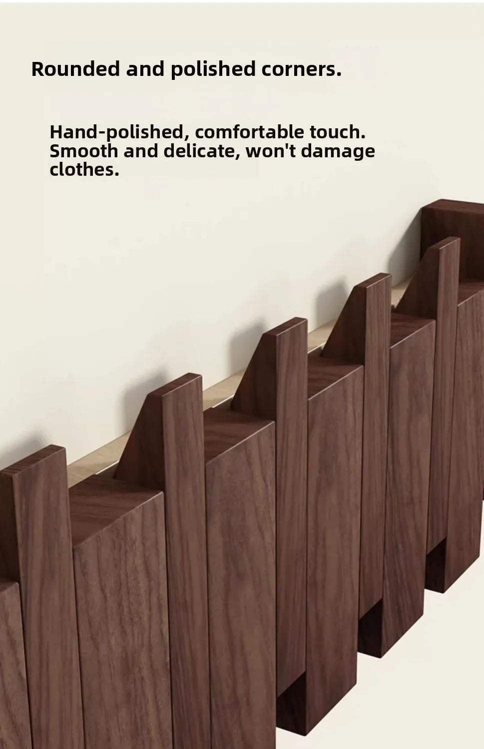 Modern mat Real Wood Pine Key Ra Entrance lway Walnut Door Ba Coat Hook Russian Origin Non-Piercing Installation