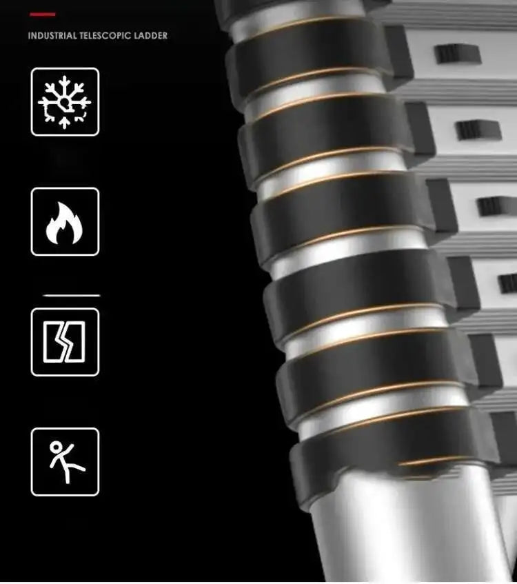 Alloy Telescopic Step Ladder Multi-functional Lifting Engineering Stairs Thickened Herringbone Ladders Folding Stairs
