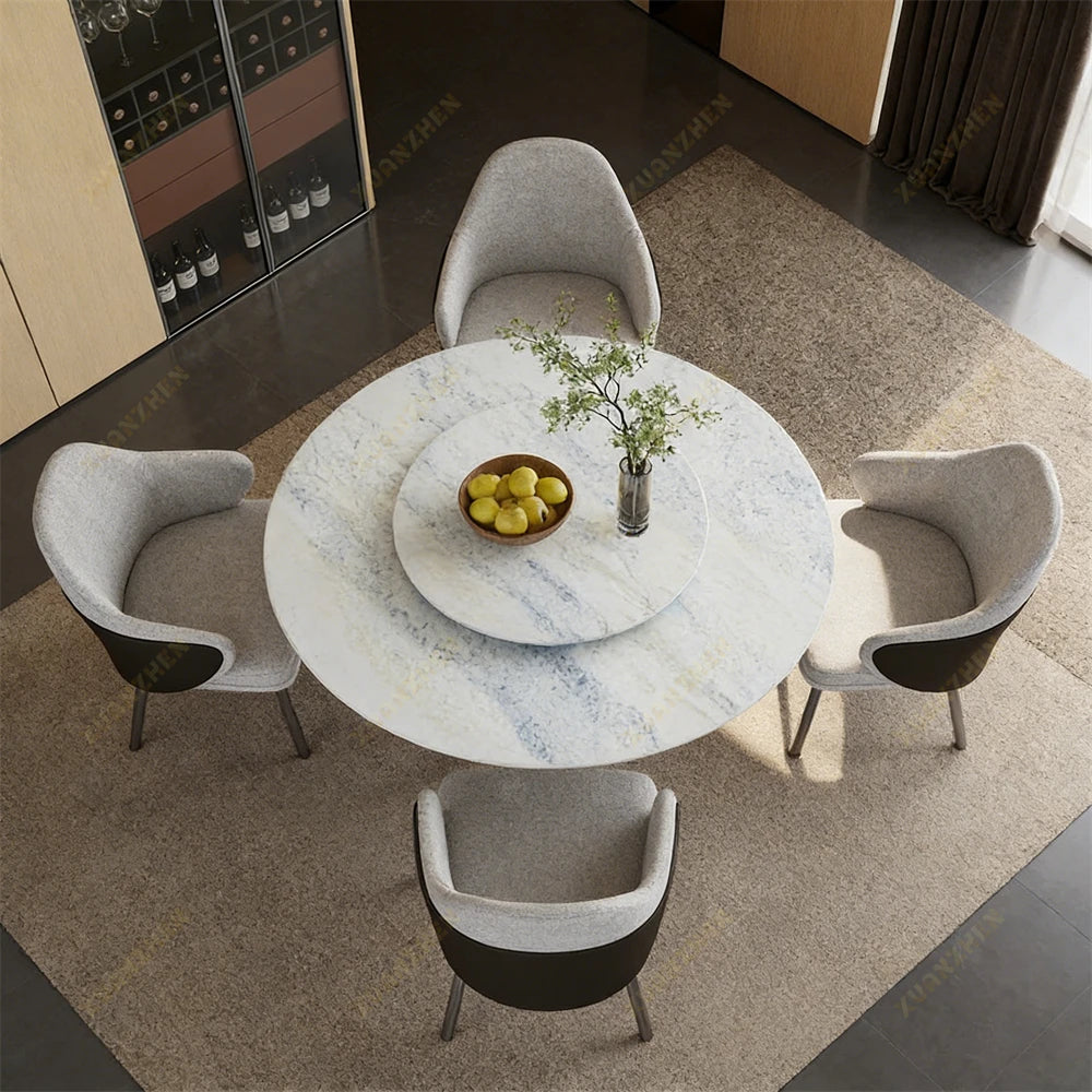 # Furniture Round Marble Dining Table Restaurant Modern Table Set Luxury