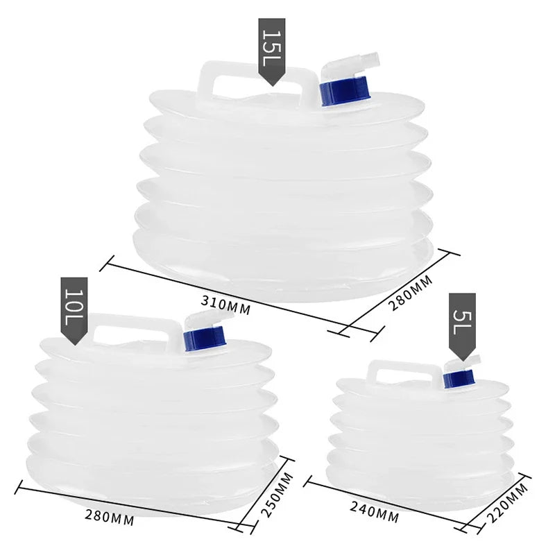 5L/10L/15L Outdoor Camping Bottle Collapsible Foldable Water Container,Water Tank Bucket Water Dispenser Storage Pail Water Bag