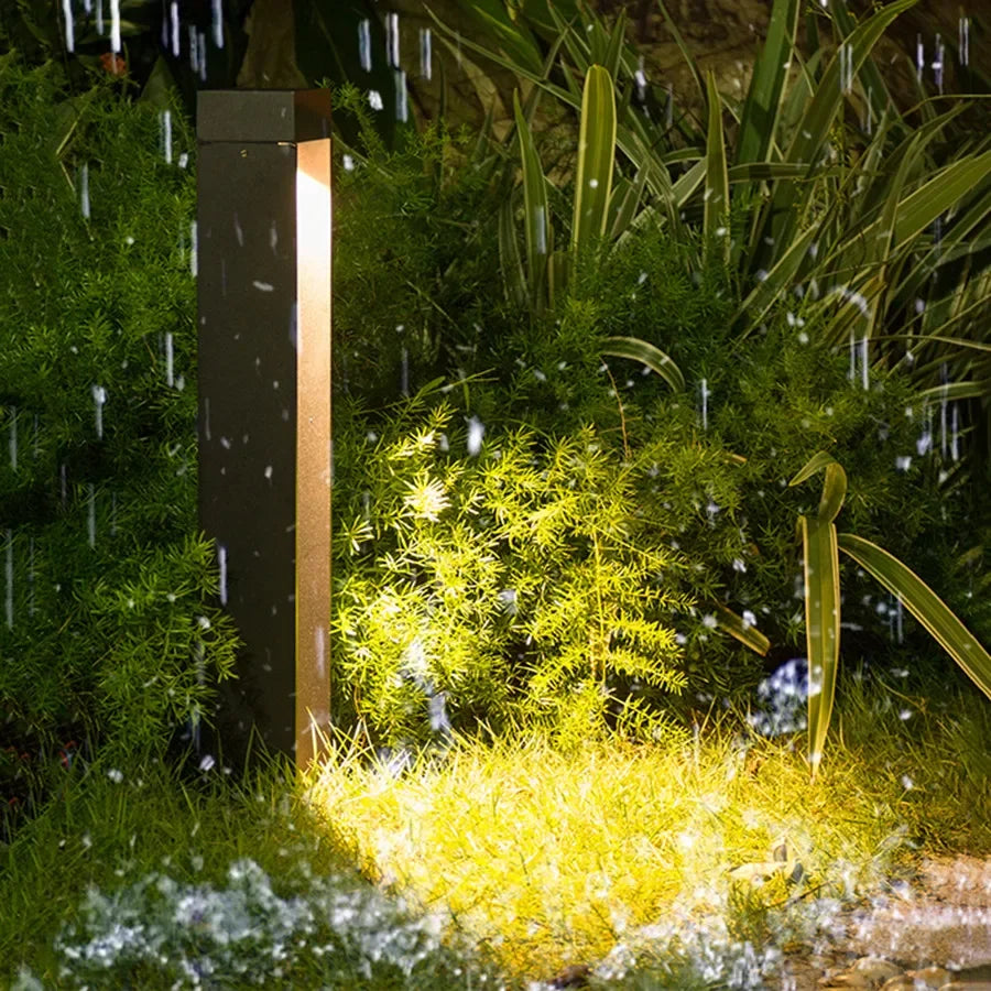 30/60/80CM Outdoor LED Landscape Bollard Light Waterproof Garden Pathway Light Villa Courtyard Floor Pillar Lawn Lamp