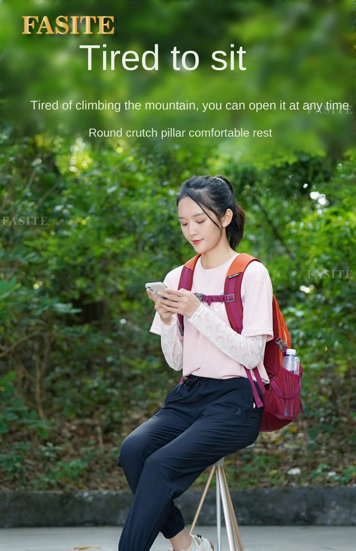 Portable Elderly Cane Stool Non-Slip Multifunctional Lightweight Chair Ideal for Outdoor Hiking