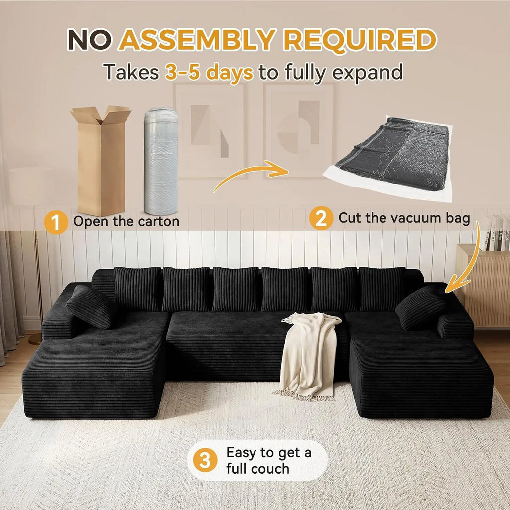 Modular Sectional Sofa Couches L-Shape Couch 3 Seat Modular Sofa Memory Foam Sectional Couches for Living Room,, Customized