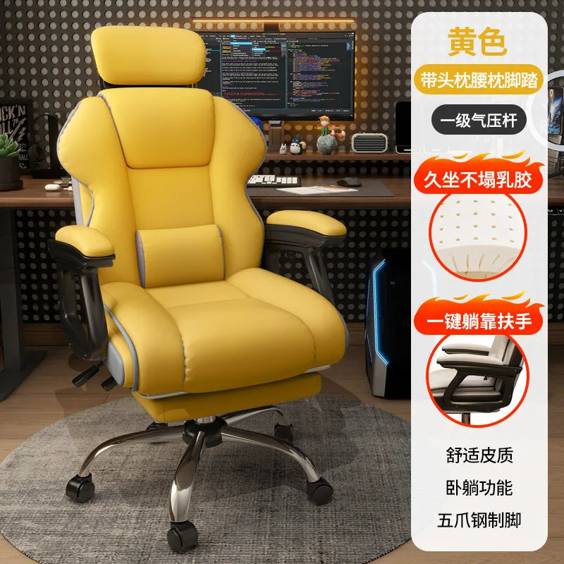 Gaming Chair Ergonomic Mesh Back Office Chair with Adjustable Height and Reclining Function 52x52x110-120cm