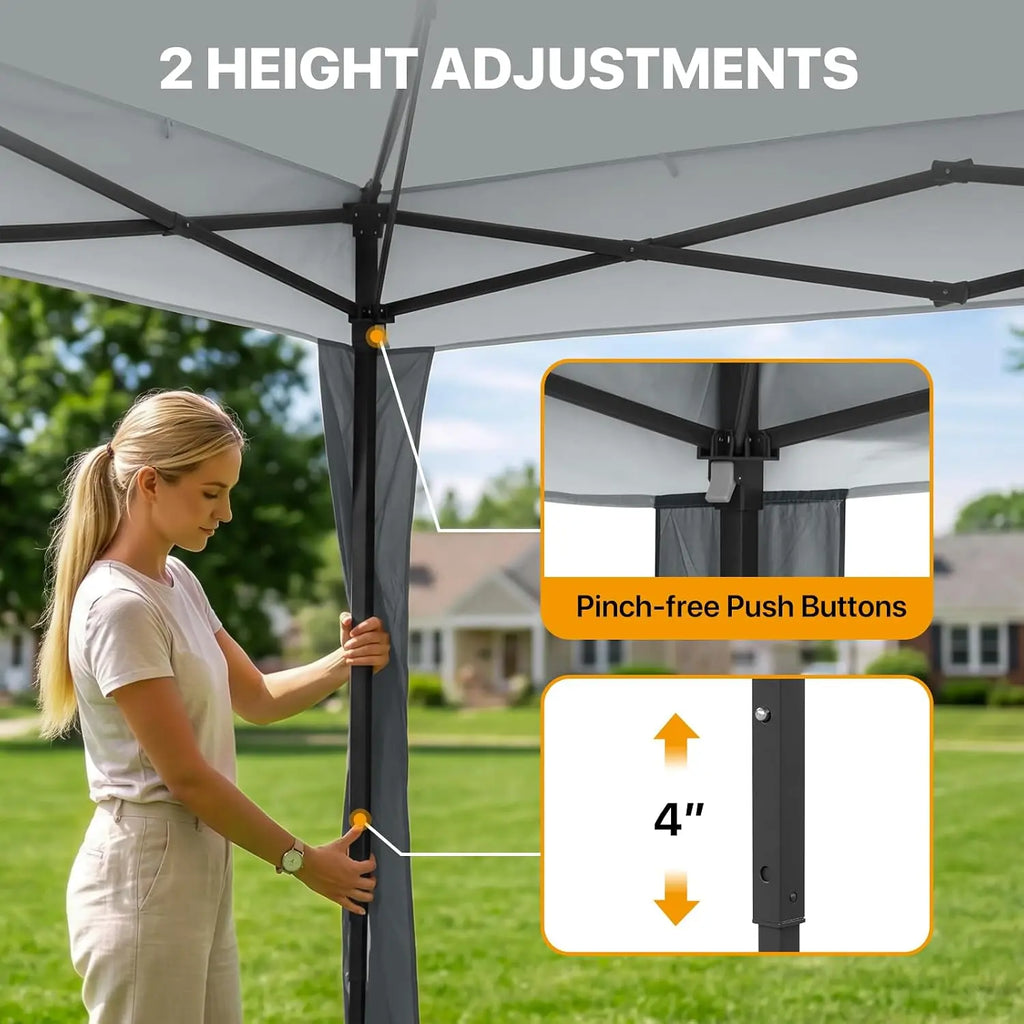 11x11 Pop Up Gazebo with Mesh Netting, Instant Outdoor Canopy Tent, Water Resistant Shelter with UPF 50+ UV, Customized
