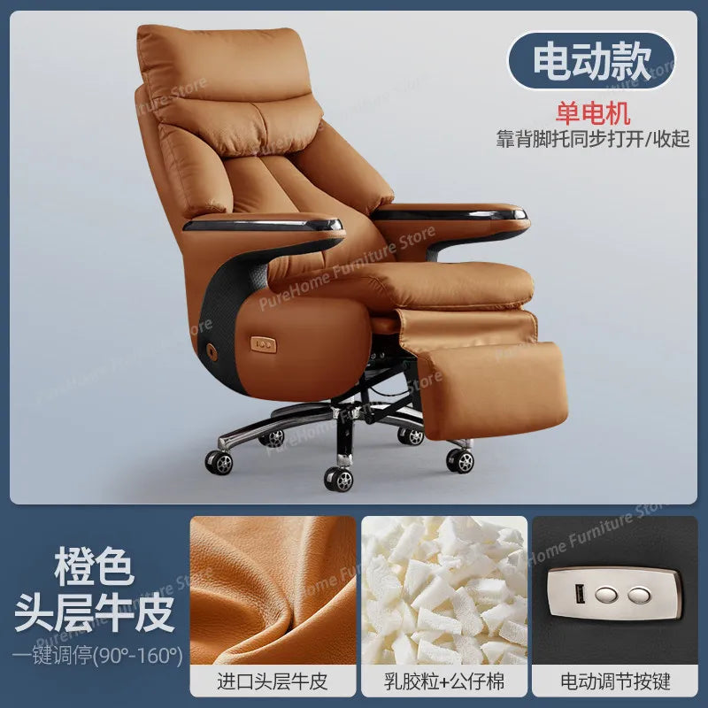 Smart Electric Executive Office Chair with Ventilation - Reclining Massage CEO Chair for Home Professional Use Furniture