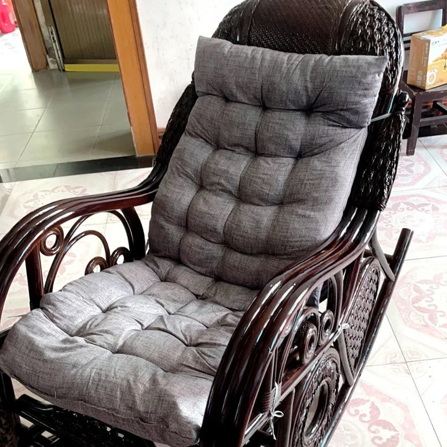 PYH pure natural true rocking chair adult rocking chair elderly rattan balcony household strong free rattan chair