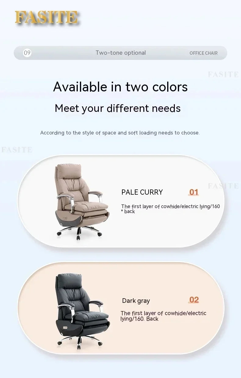 Practical Leather Executive Mobile Desk Chair Gaming Computer Ergonomic Office Chairs Reading