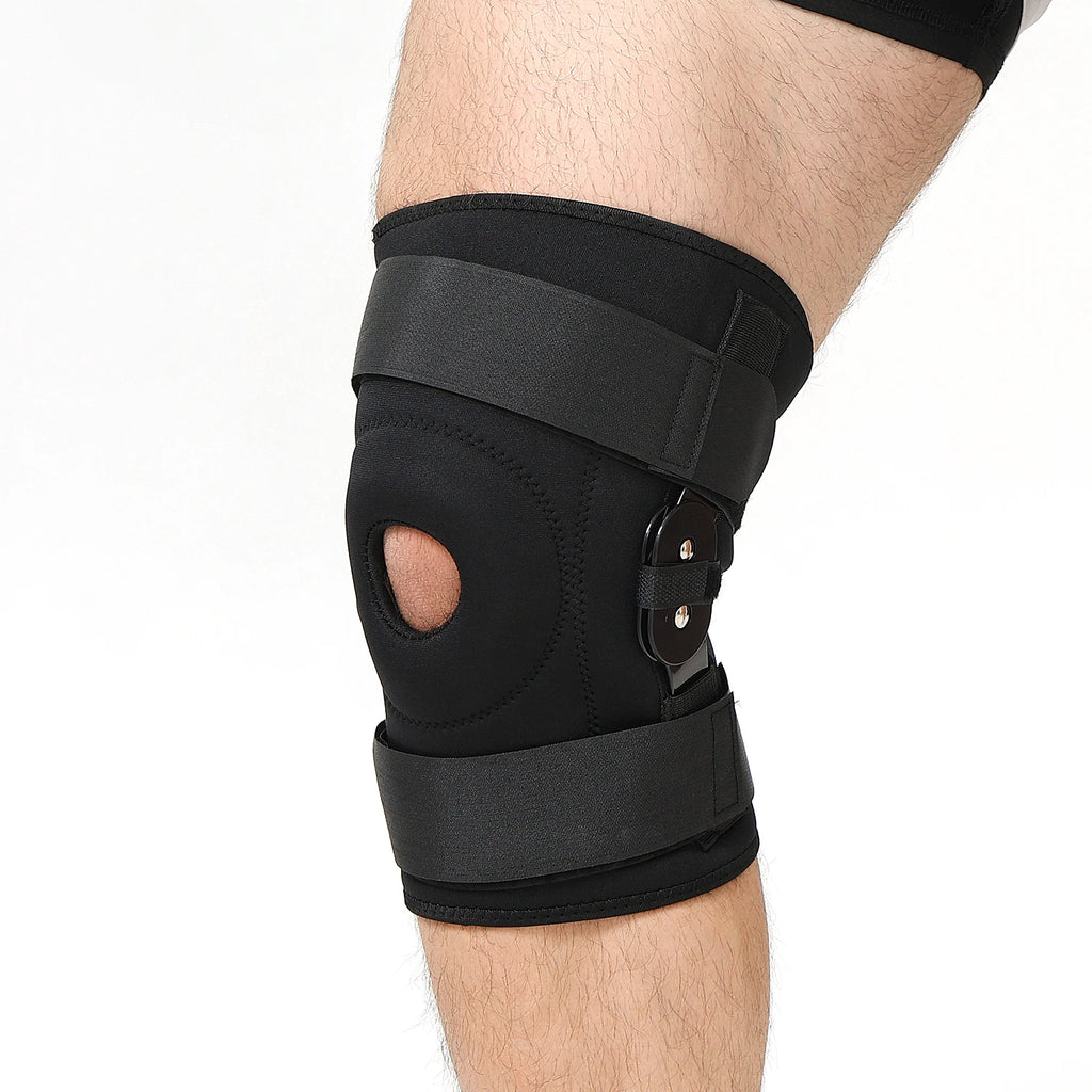 1 piece - Adjustable knee pad with double-layer steel plate stabilizer, suitable for both men and women, knee joint support, dou