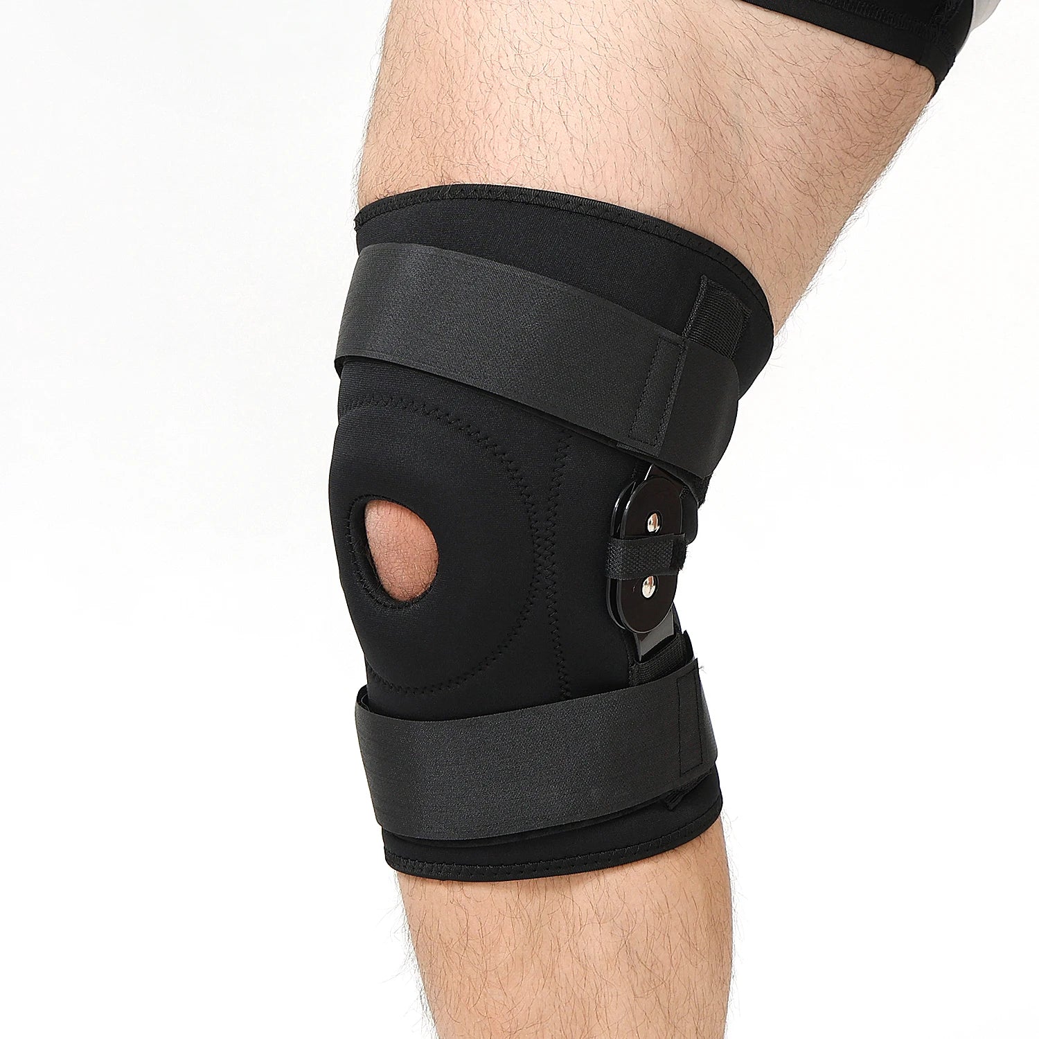 1 piece - Adjustable knee pad with double-layer steel plate stabilizer, suitable for both men and women, knee joint support, dou