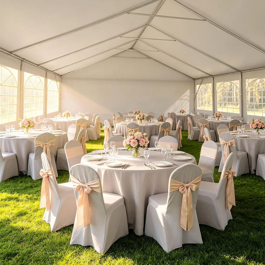 20x30 Party Tent,Heavy-Duty Canopy Tents for Parties Weddings Events Removable Sidewalls,Roll-up Door,Waterproof, Customized