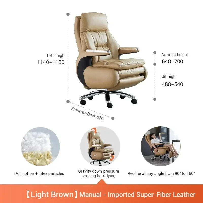 Recliner Boss Office Chairs Computer Armchair Ergonomic Relaxing Office Chairs Modern Multifunction Office Furniture Sillas LLOC