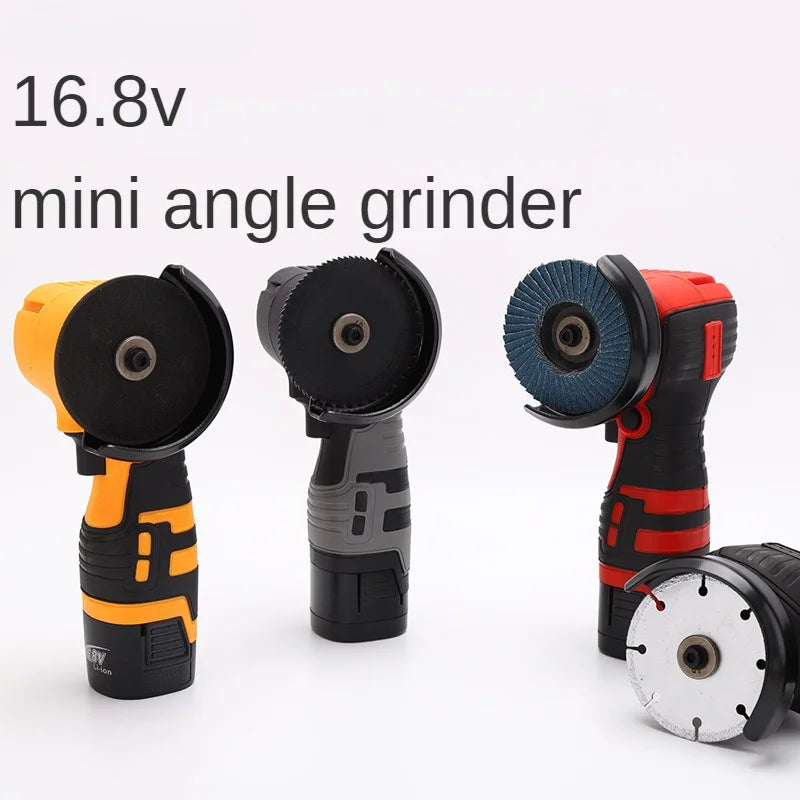 16.8V Portable Mini Cordless Angle Grinder Lithium Battery Powered Polishing Machine Diamond Cutting Power Tool for Grinding