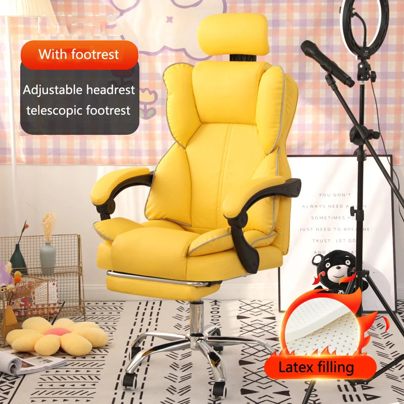 Mobile Ergonomic Office Chair Recliner Computer Bedroom Accent Office Chair Gameing Study Sillas De Oficina Office Furniture