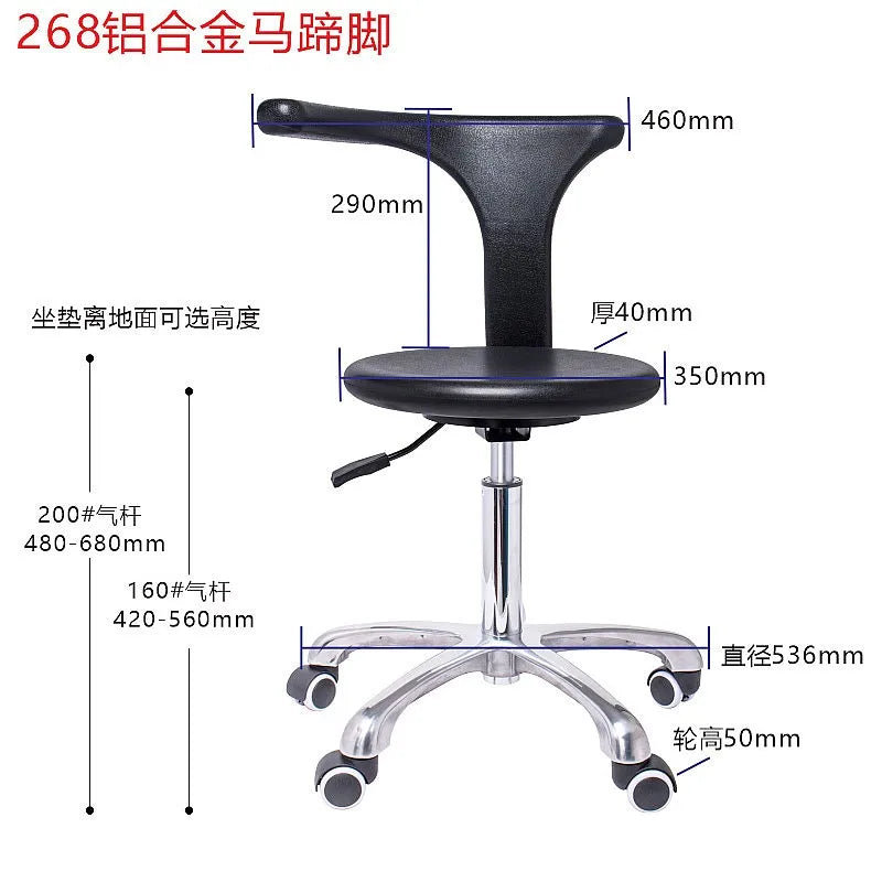 Professional Dental Stool Adjustable Rolling Chair for Clinic Doctor Nurse Assistant Lab Use