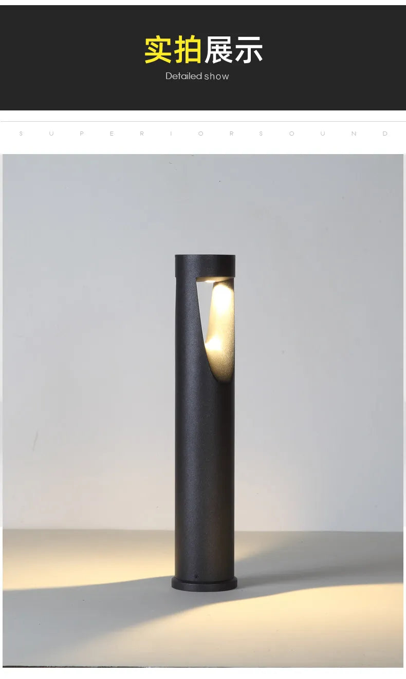 Lawn lamp Outdoor waterproof garden Simple round grass Outdoor column Landscape garden villa grass
