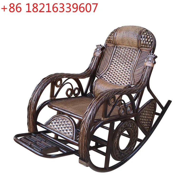 TAO Natural rattan rocking chair recliner adult balcony home leisure elderly nap chair