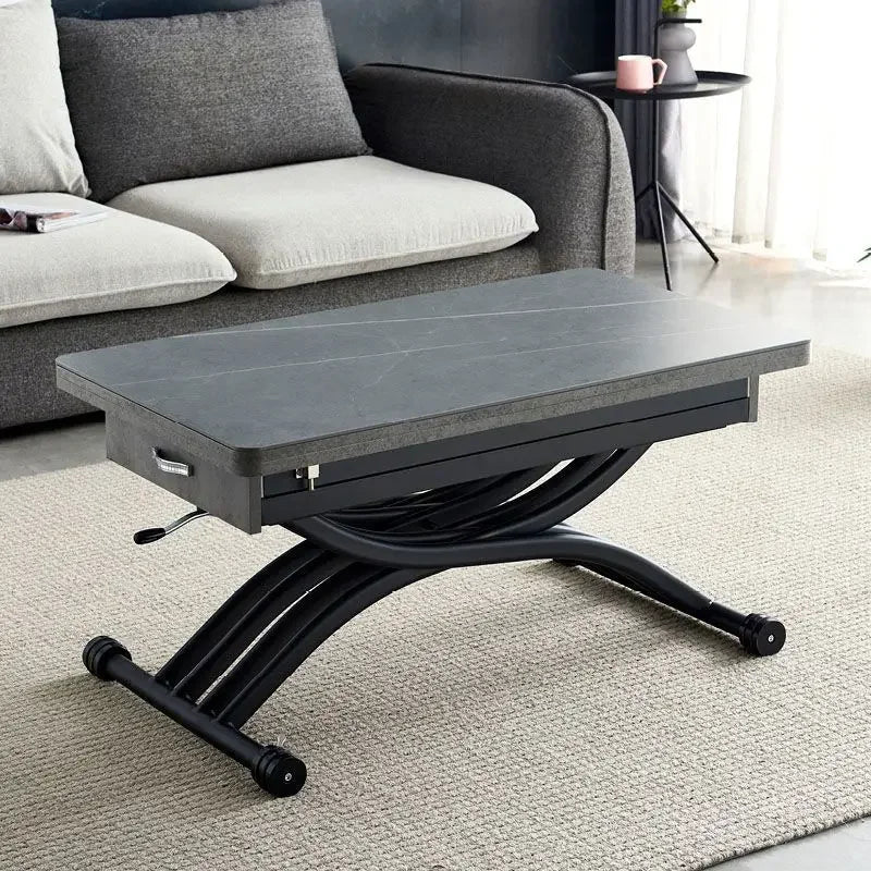 Lifting coffee table folding telescopic household dining table dual-purpose creative simple small apartment living room