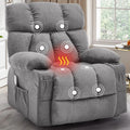 Massage Rocking Recliner Chair, Ergonomic Recliners Sofa with Vibration Massage & Heat, Rocking Chair Nursery Chair for Living R