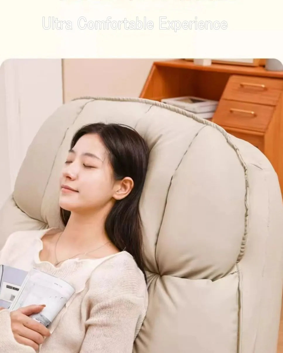 Flannel Fabric Manual Recliner Comfortable Rotating Massage Chair for Home Living Room Bedroom Hotel School Swivel Rocking