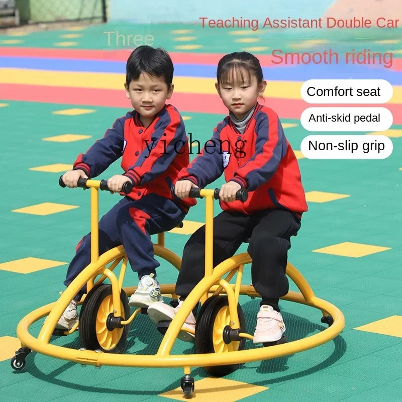 Tqh Kindergarten Children's Tricycle Sensory Balance Double Universal Swing Car Kindergarten Outdoor Toy Car Bumper Car