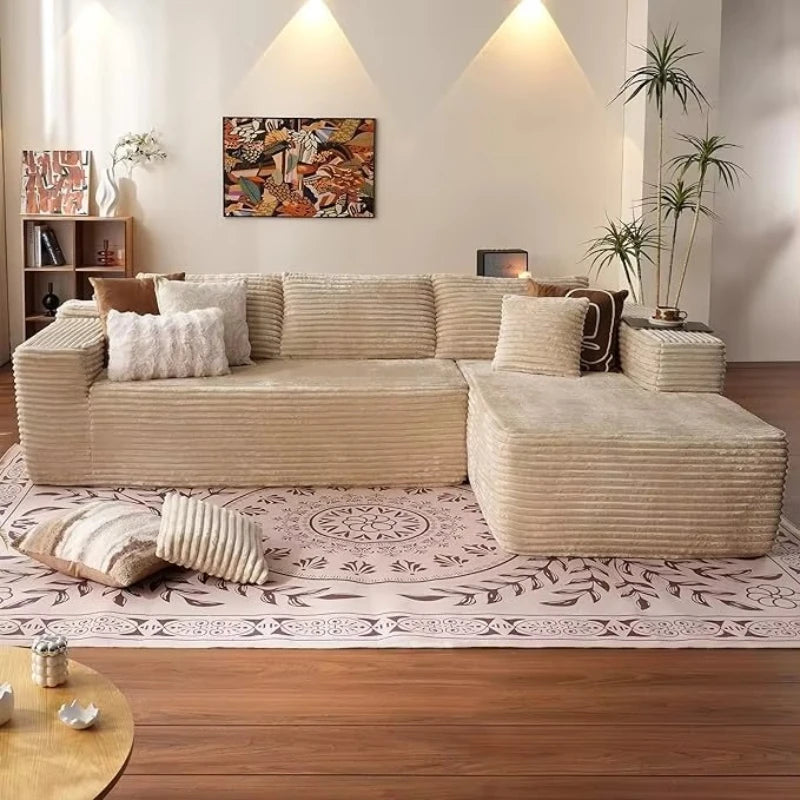 The best-selling convertible tufted L-shaped modular fabric sofa for the living room