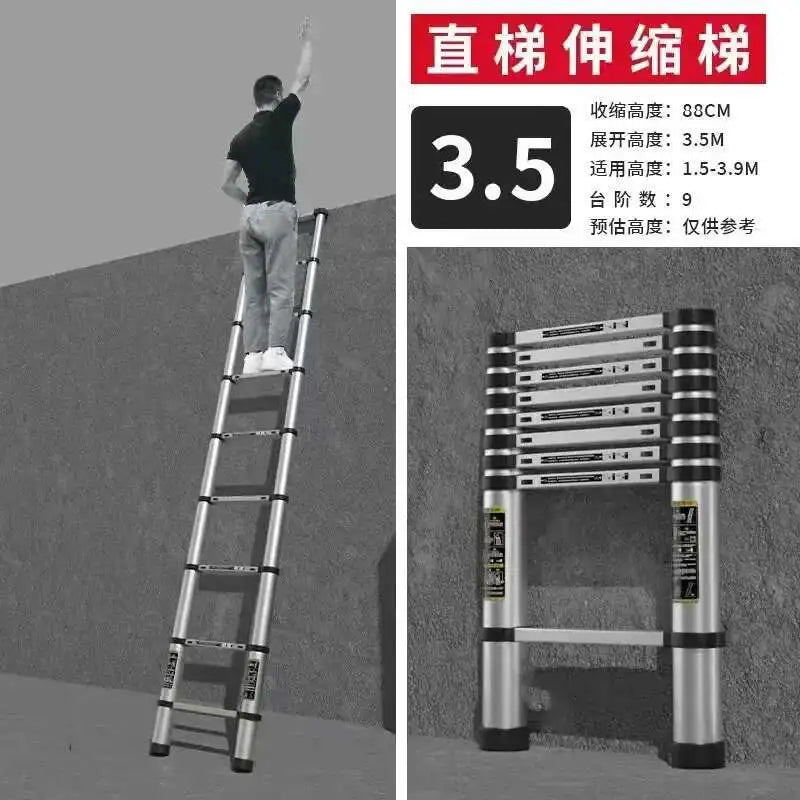 Alloy Telescopic Step Ladder Multi-functional Lifting Engineering Stairs Thickened Herringbone Ladders Folding Stairs