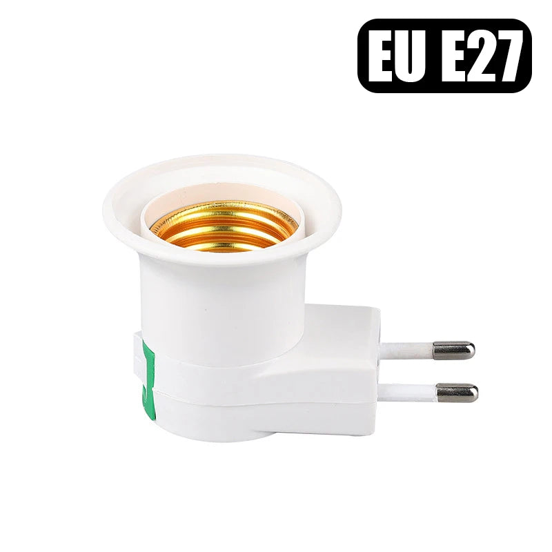 E27 Lamp Base Bulb Holder Light Socket EU US Plug Wall Flexible Bendable Holder Lamp Adapter Light Base With On/Off Switch