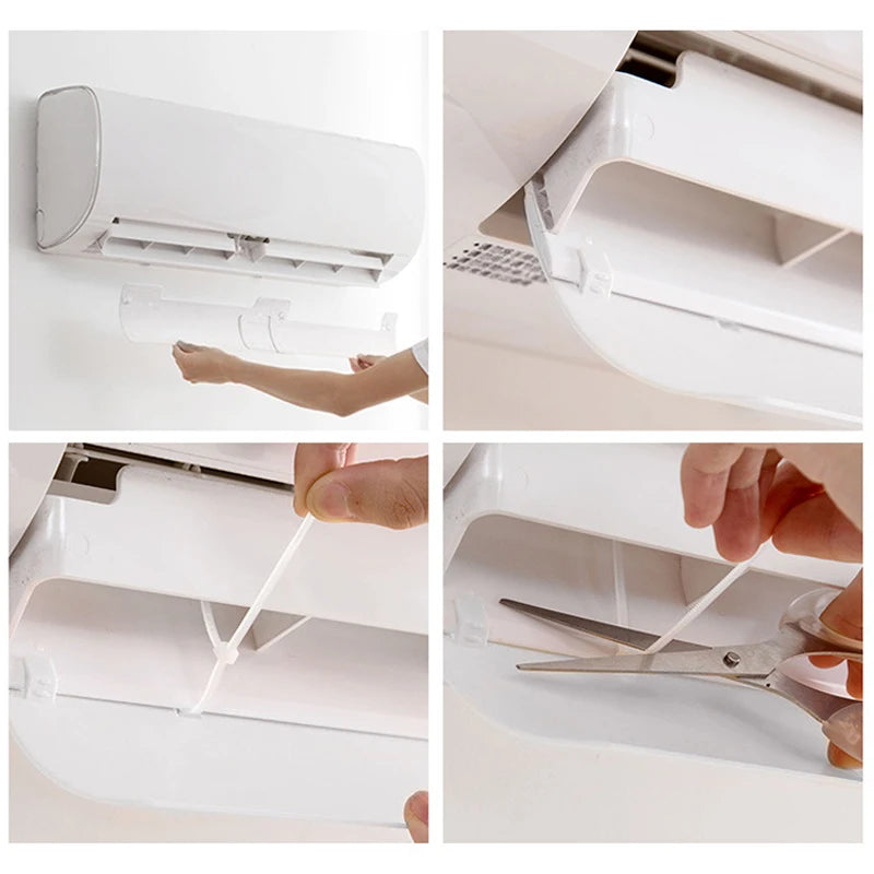 Home Air Conditioner Windshield Universal Retractable Anti Direct Blowing Windshield for Bedroom Living Room