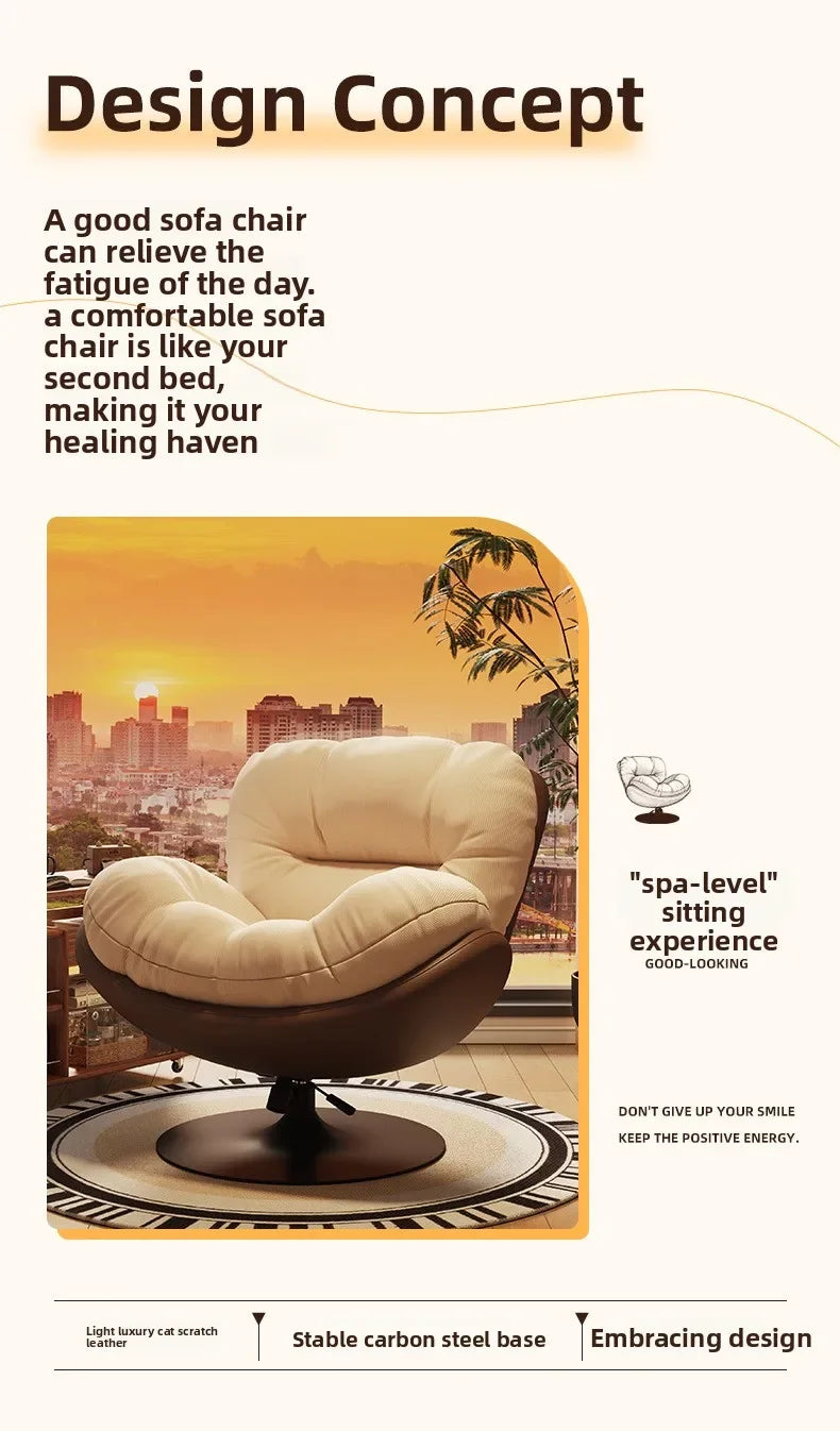 Eggshell Rocking Chair Lazy Sofa Reclining Chair Adult Sleeping Balcony Home Leisure Chair Single Living Room Lazy Chair